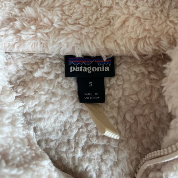 Patagonia Los Gatos Quarter Zip Pullover Sweater Top Womens Small Cream Teddy - Picture 7 of 9